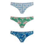 The Mediterranean Mischief | Women's Thong Underwear 3 Pack - Shinesty