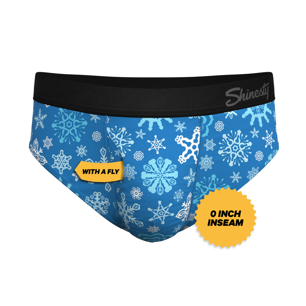 The Melt In Your Mouth | Glow In The Dark Naughty Snowflakes Ball Hammock® Pouch Underwear Briefs - Shinesty