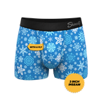 The Melt In Your Mouth | Glow In The Dark Naughty Snowflakes Ball Hammock® Pouch Trunks Underwear - Shinesty