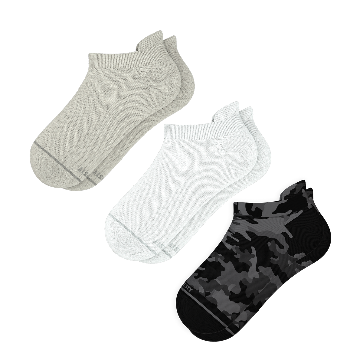 The Military Three | Heel Hammock™ Ankle Socks 3 Pack - Shinesty