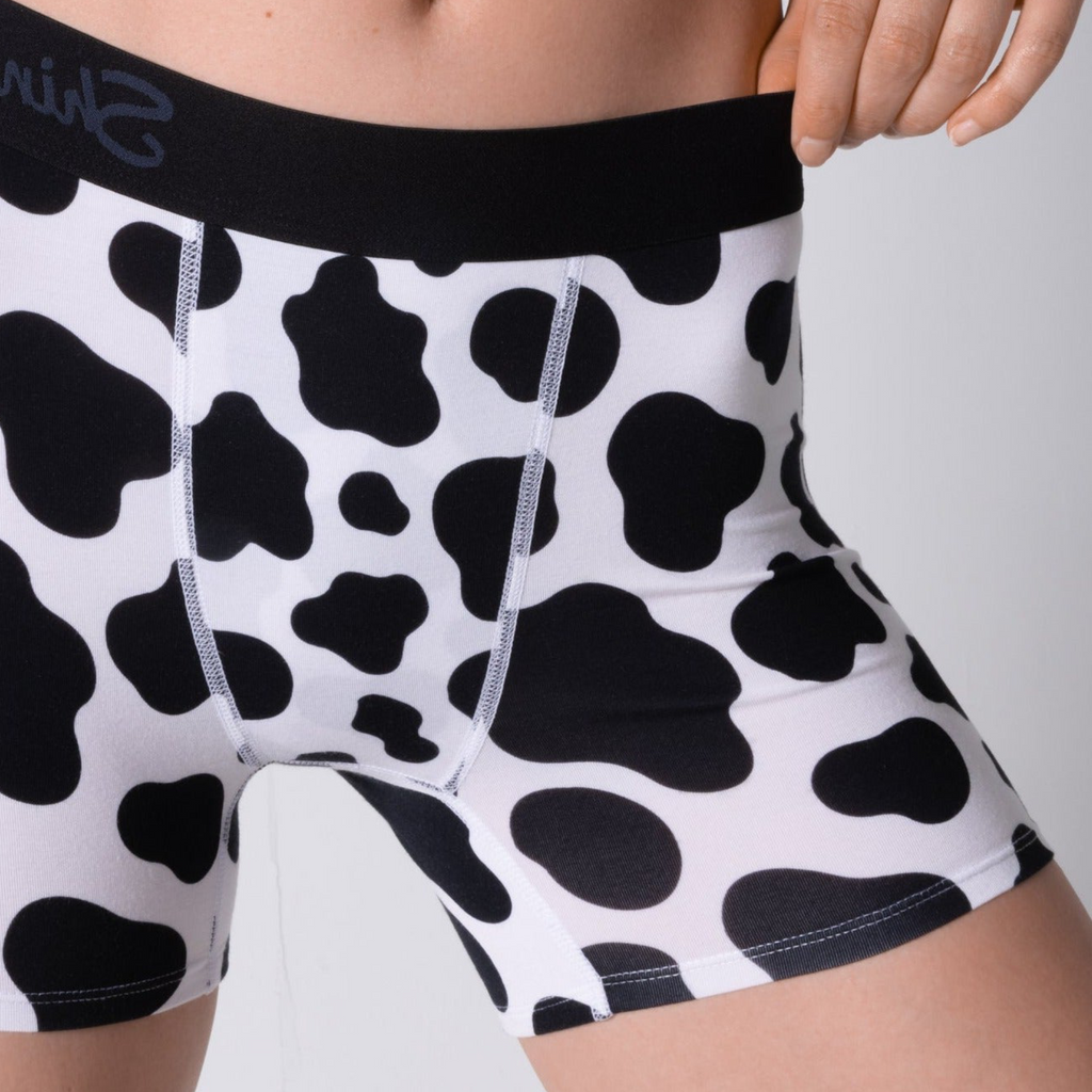 The Milk Me | Cow Print Women’s Boxers - Shinesty