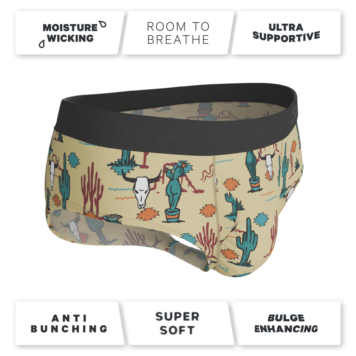 The Mirage | Western Cactus Ball Hammock® Pouch Underwear Briefs - Shinesty