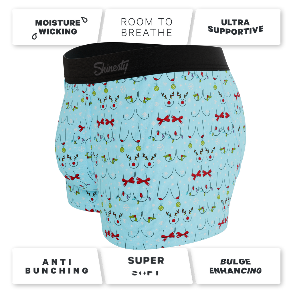 The Mistletits | Christmas Bust Ball Hammock® Pouch Trunks Underwear - Shinesty