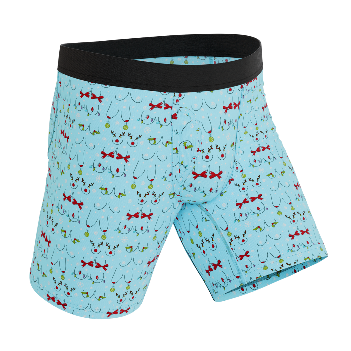 The Mistletits | Christmas Bust Ball Hammock® Boxer - Long Leg - Shinesty
