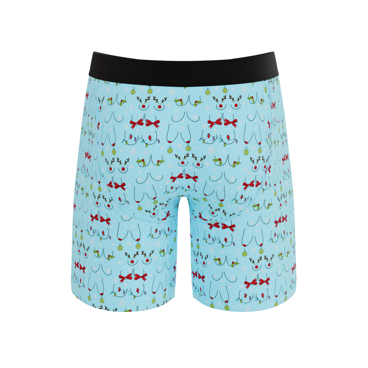 The Mistletits | Christmas Bust Ball Hammock® Boxer - Long Leg - Shinesty