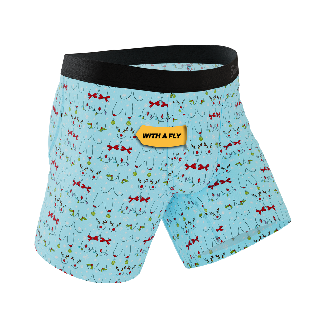 The Mistletots | Christmas Bust Ball Hammock® Pouch Underwear With Fly - Shinesty