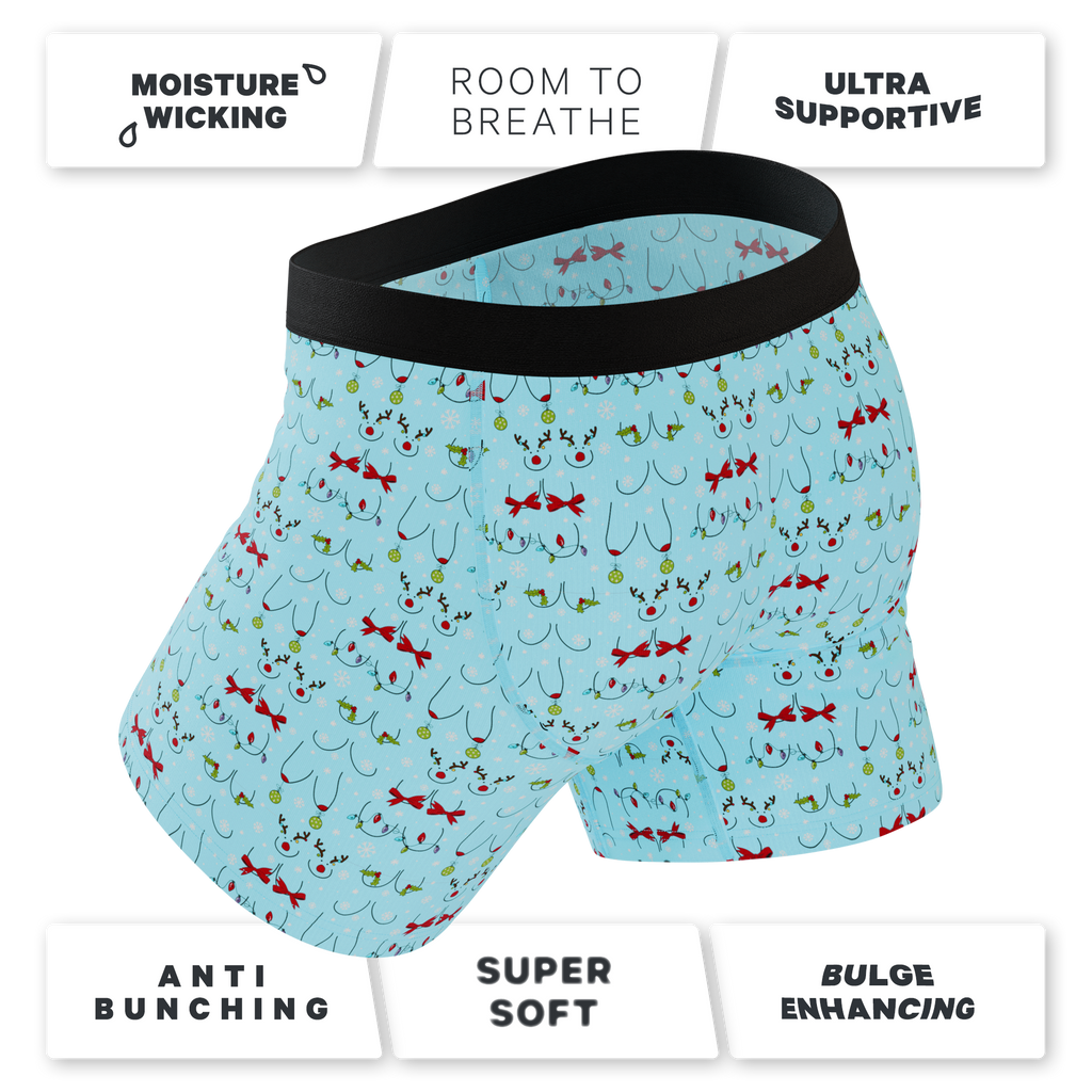 The Mistletots | Christmas Bust Ball Hammock® Pouch Underwear With Fly - Shinesty