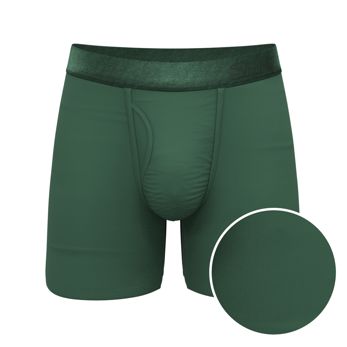 The Money Tree | Forrest Green Tonal Ball Hammock® Pouch Underwear With Fly - Shinesty