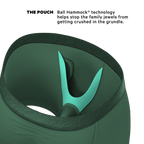 The Money Tree | Forrest Green Tonal Ball Hammock® Pouch Underwear With Fly - Shinesty
