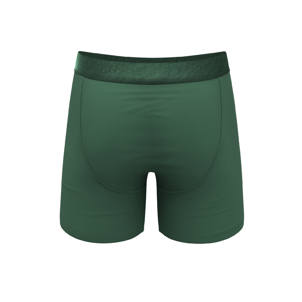 The Money Tree | Forrest Green Tonal Ball Hammock® Pouch Underwear With Fly - Shinesty
