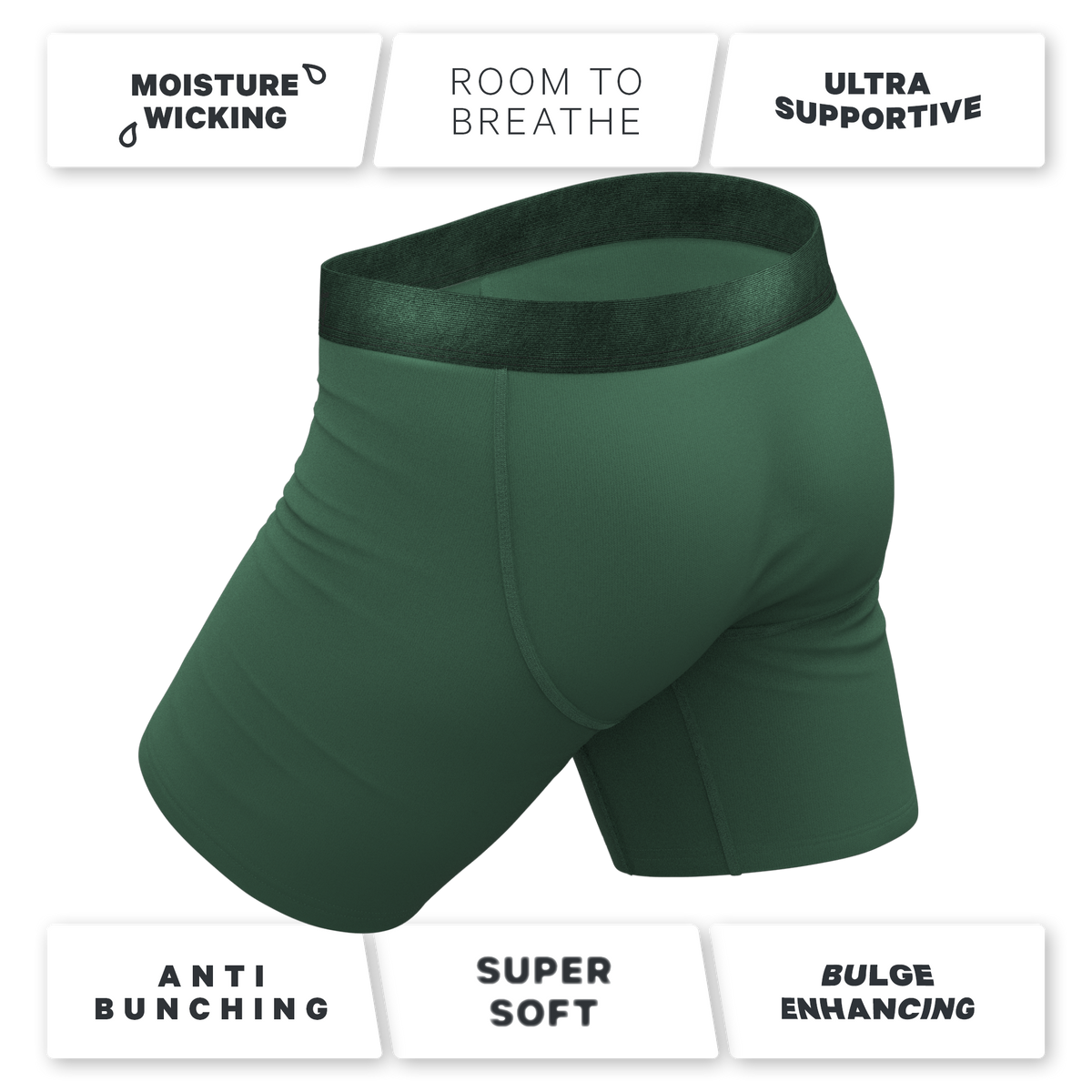 The Money Tree | Forrest Green Tonal Ball Hammock® Boxer - Long Leg - Shinesty
