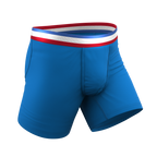 The Morning Glory | Blue with USA Waistband Ball Hammock® Pouch Underwear - Shinesty