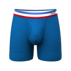 The Morning Glory | Blue with USA Waistband Ball Hammock® Pouch Underwear With Fly - Shinesty