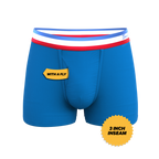 The Morning Glory | Blue with USA Waistband Ball Hammock® Pouch Trunks Underwear - Shinesty