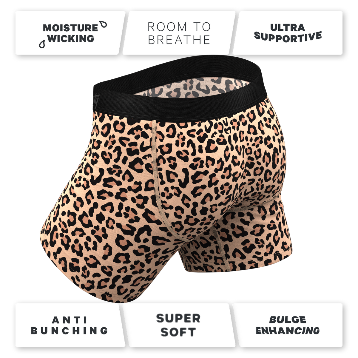 The Most Def | Leopard Print Ball Hammock® Pouch Underwear - Shinesty
