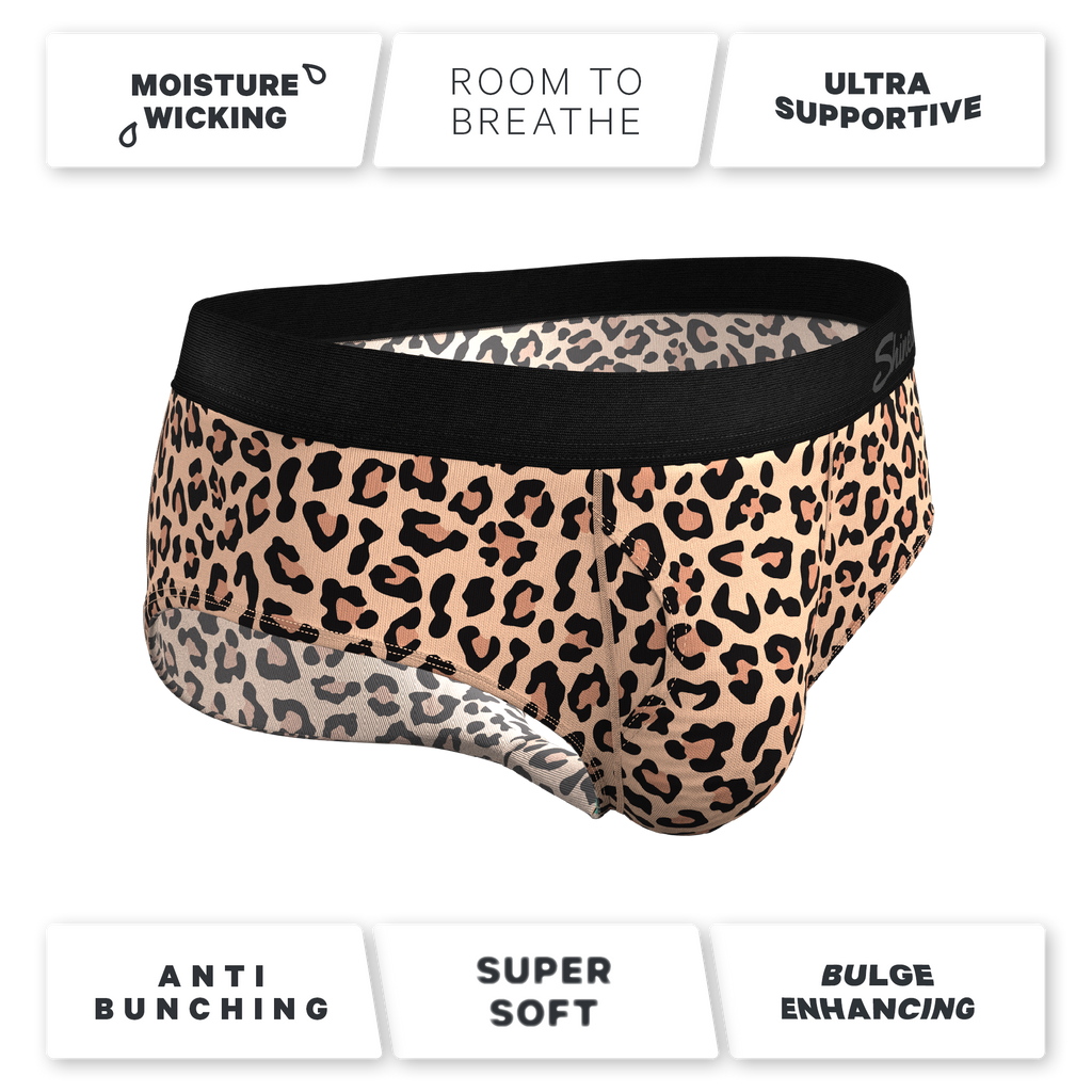 The Most Def | Leopard Print Ball Hammock® Pouch Underwear Briefs - Shinesty
