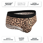 The Most Def | Leopard Print Ball Hammock® Pouch Underwear Briefs - Shinesty