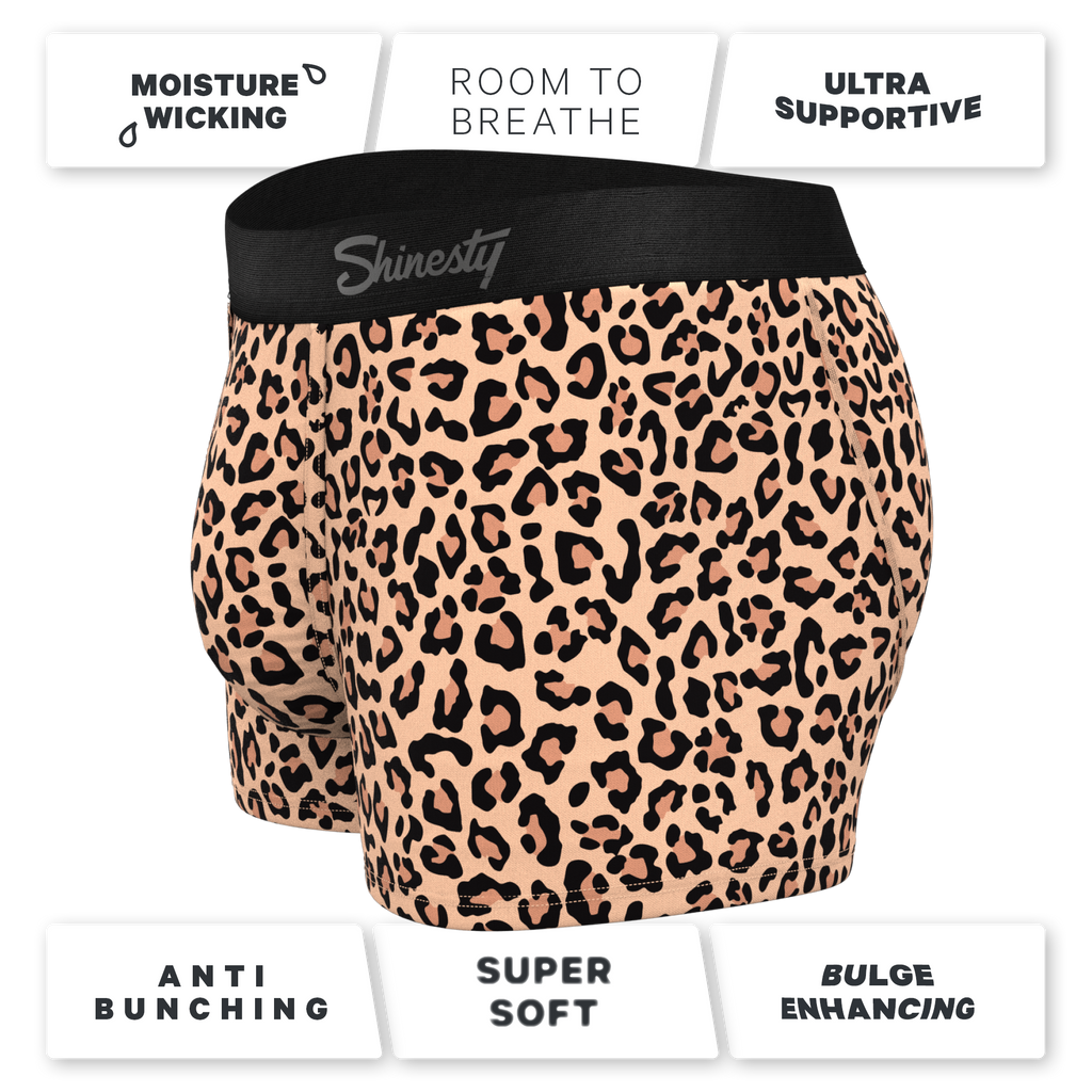 The Most Def | Leopard Print Ball Hammock® Pouch Trunks Underwear - Shinesty