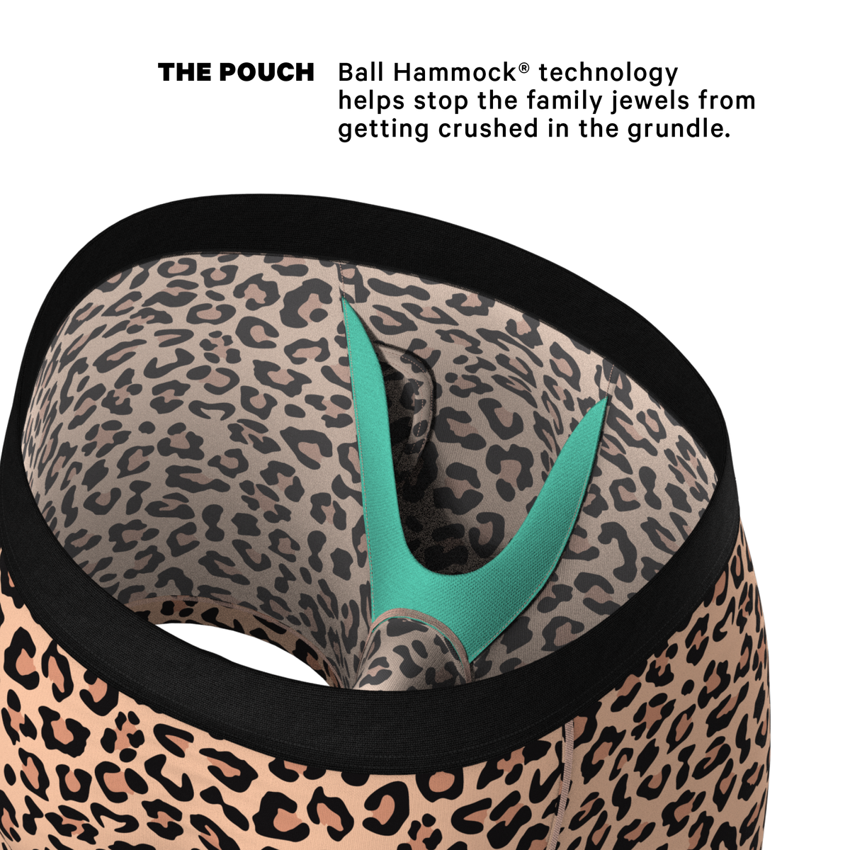 The Most Def | Leopard Print Ball Hammock® Pouch Underwear With Fly - Shinesty