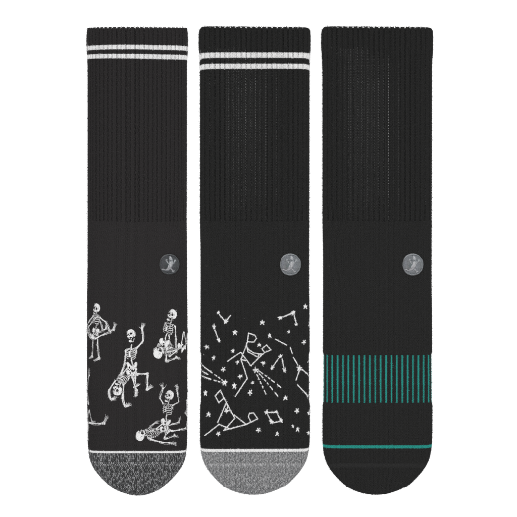 The Mostly Black | Heel Hammock™ Crew Socks 3 Pack - Shinesty