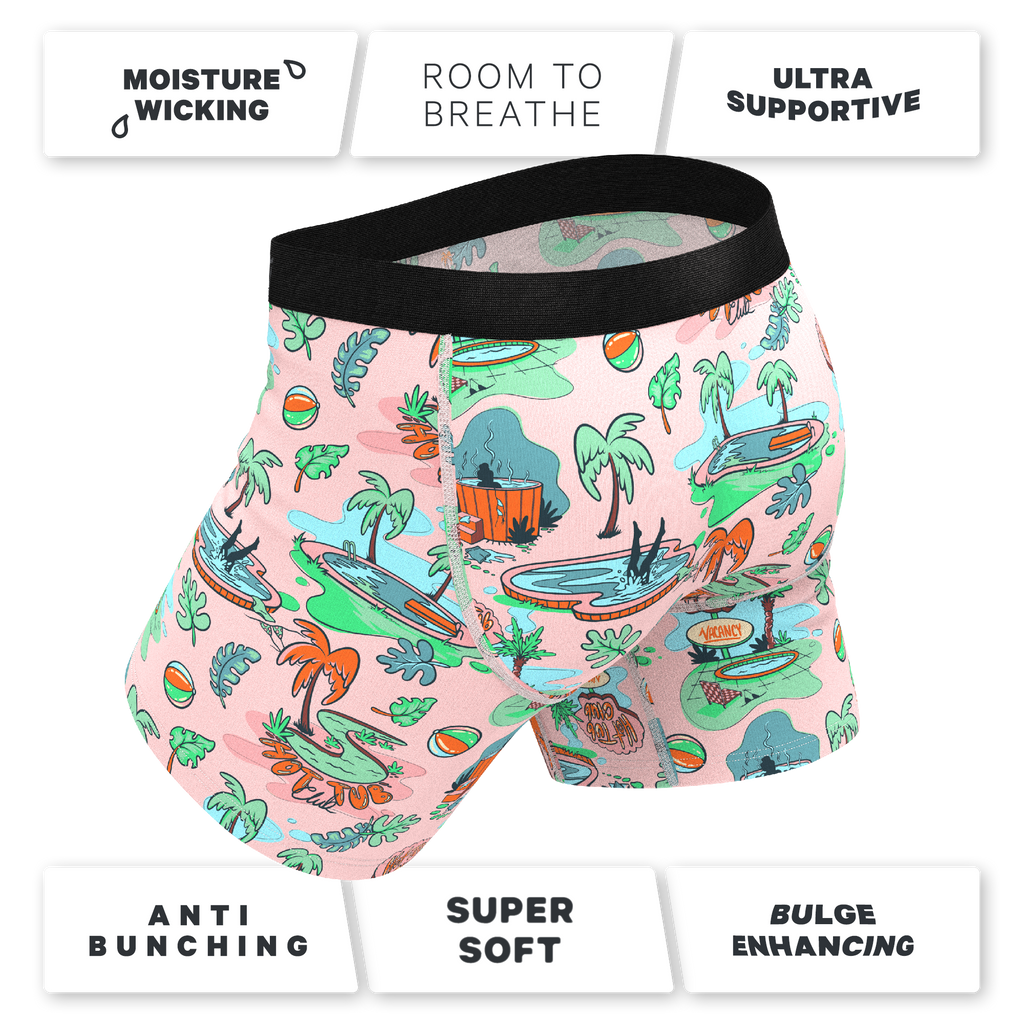 The Motel Hotel | Palm Springs Tropical Ball Hammock® Pouch Underwear With Fly - Shinesty