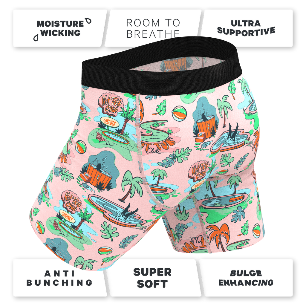 The Motel Hotel | Palm Springs Tropical Ball Hammock® Boxer - Long Leg - Shinesty