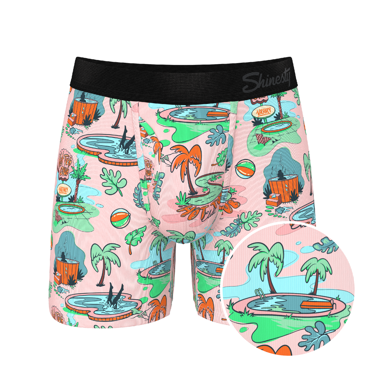 The Motel Hotel | Palm Springs Tropical Ball Hammock® Pouch Underwear With Fly - Shinesty