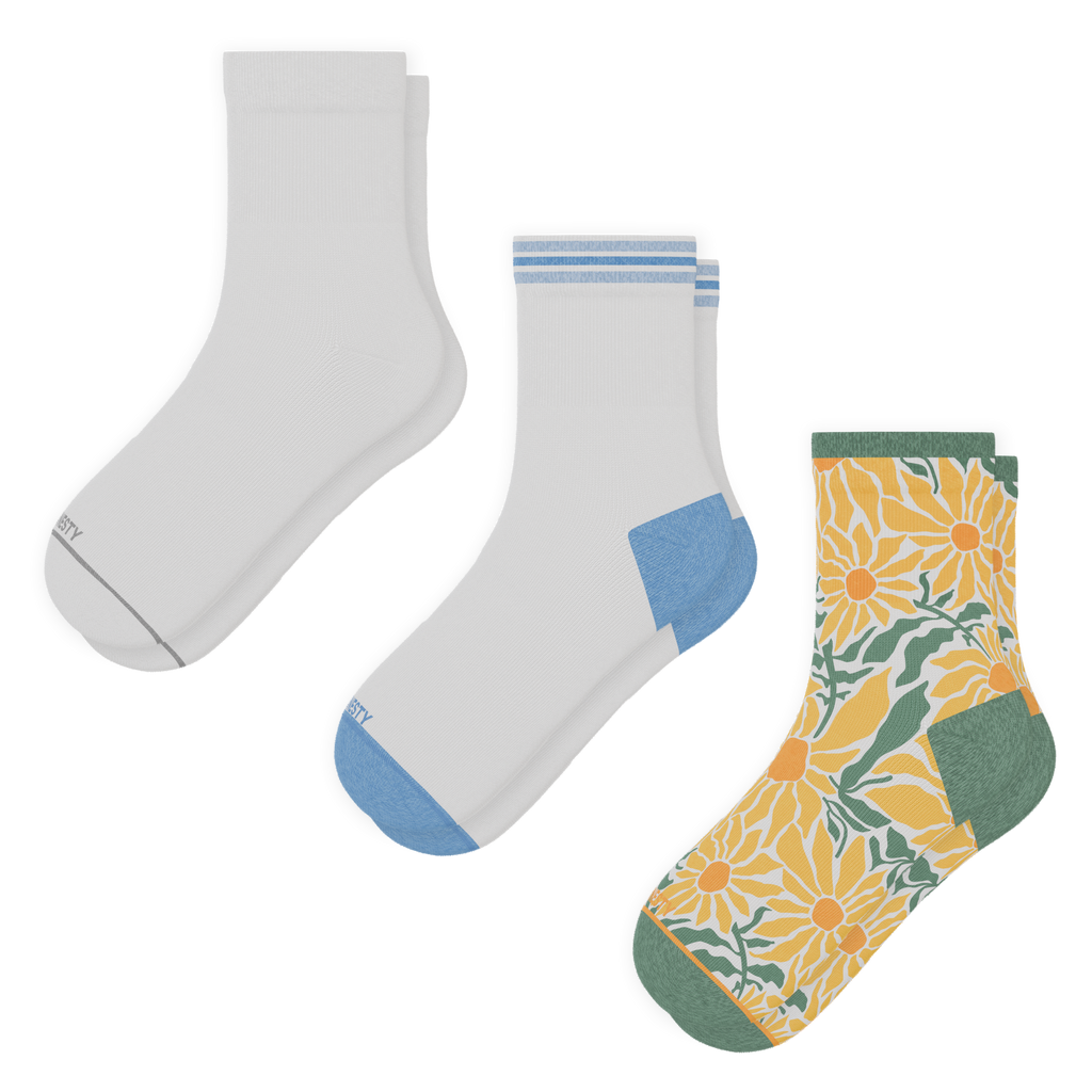 The Mother's Day Gift | Heel Hammock™ Quarter Crew Socks 3 Pack - Shinesty