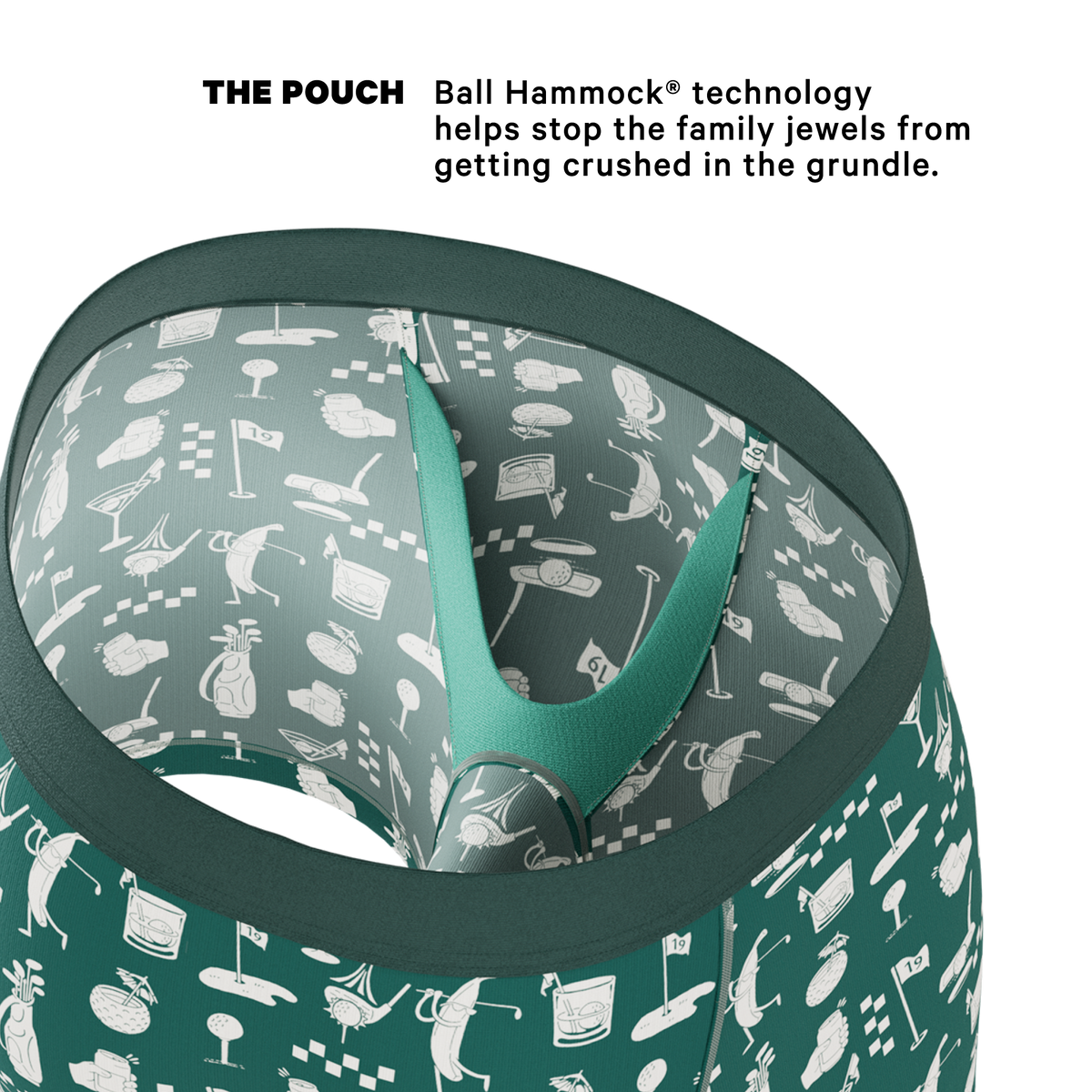 The Mulligan | Green Golf Ball Hammock® Pouch Underwear - Shinesty