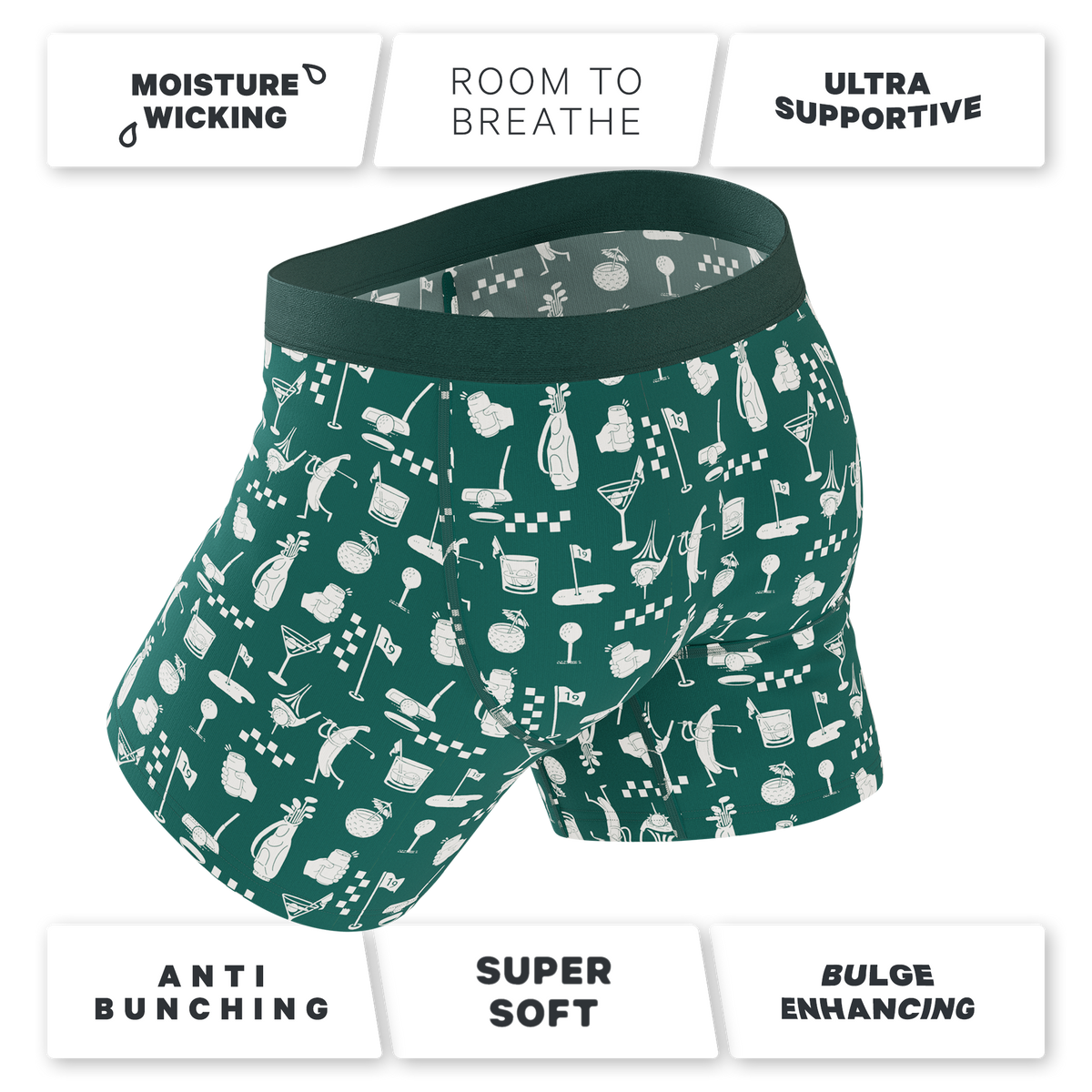 The Mulligan | Green Golf Ball Hammock® Pouch Underwear - Shinesty