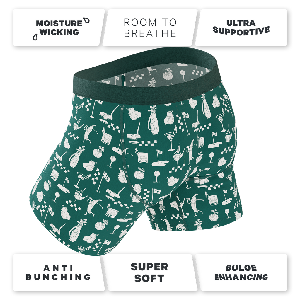 The Mulligan | Green Golf Ball Hammock® Pouch Underwear With Fly - Shinesty