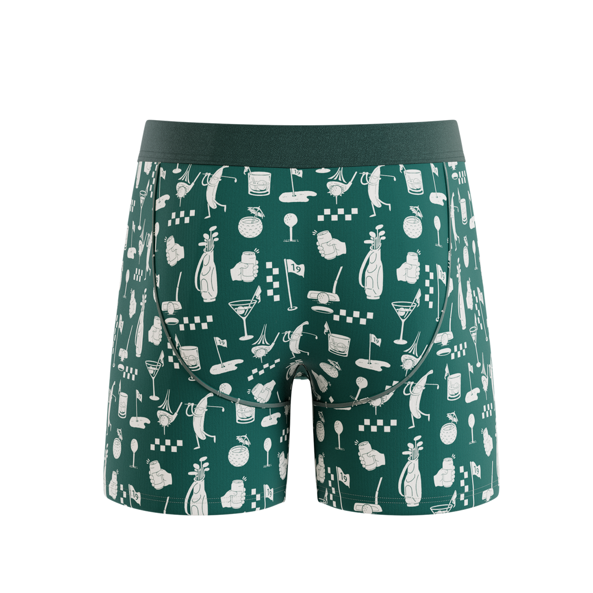 The Mulligan | Green Golf Ball Hammock® Pouch Underwear With Fly - Shinesty