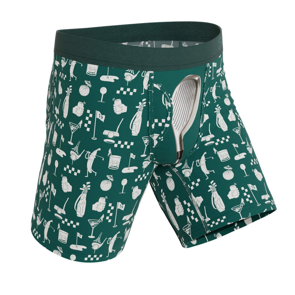 The Mulligan | Green Golf Ball Hammock® Boxer - Long Leg - Shinesty