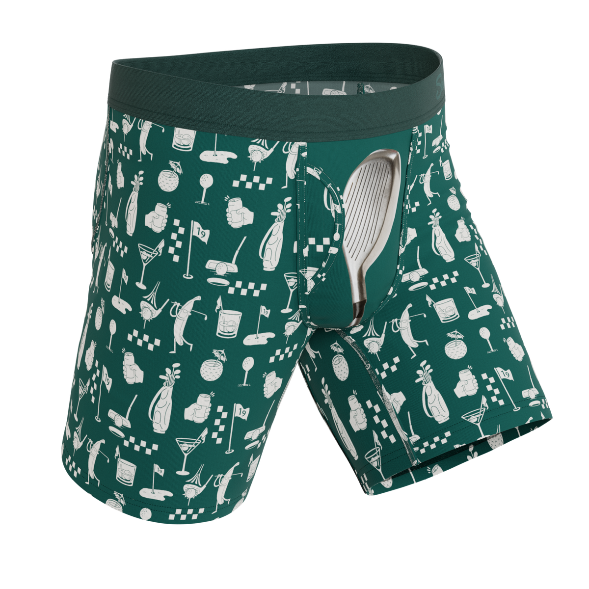 The Mulligan | Green Golf Ball Hammock® Boxer - Long Leg - Shinesty