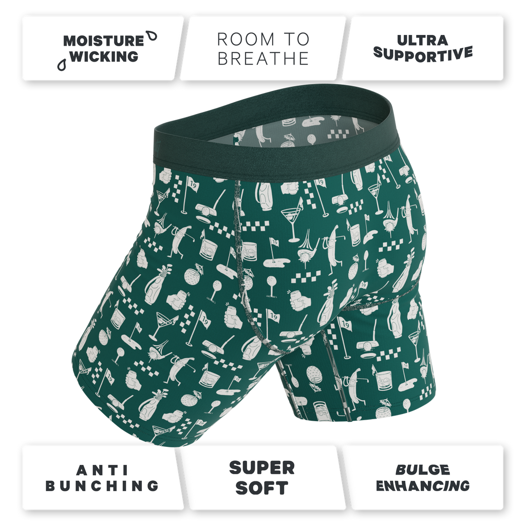 The Mulligan | Green Golf Ball Hammock® Boxer - Long Leg - Shinesty
