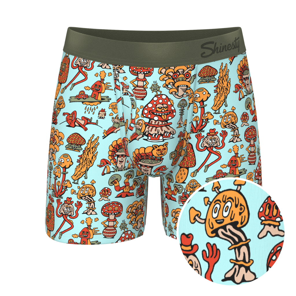 The Mushroom Friends | Shinesty x Killer Acid Ball Hammock® Pouch Underwear With Fly - Shinesty