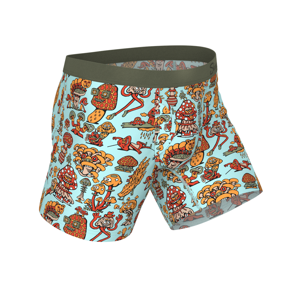 The Mushroom Friends | Shinesty x Killer Acid Ball Hammock® Pouch Underwear With Fly - Shinesty