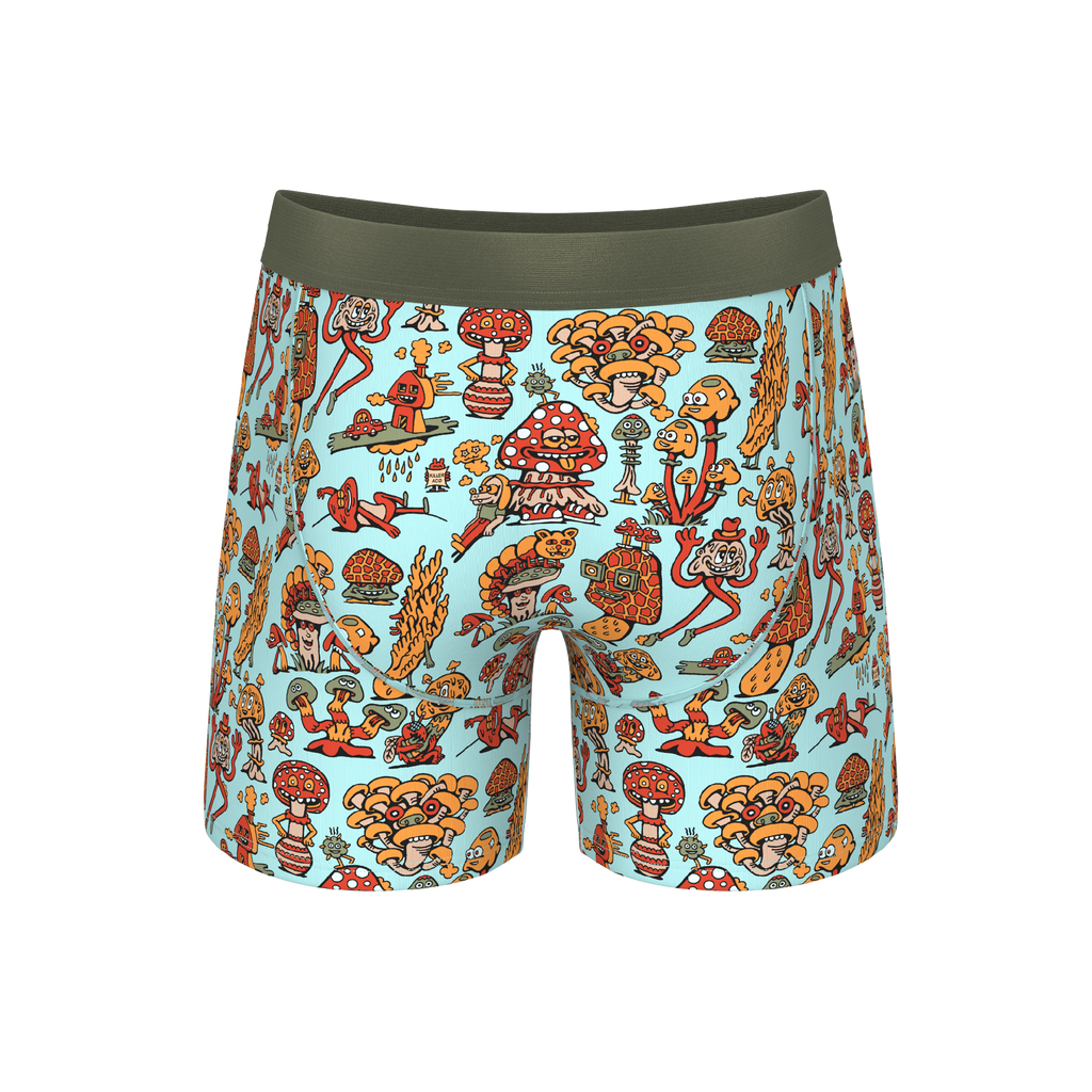 The Mushroom Friends | Shinesty x Killer Acid Ball Hammock® Pouch Underwear With Fly - Shinesty
