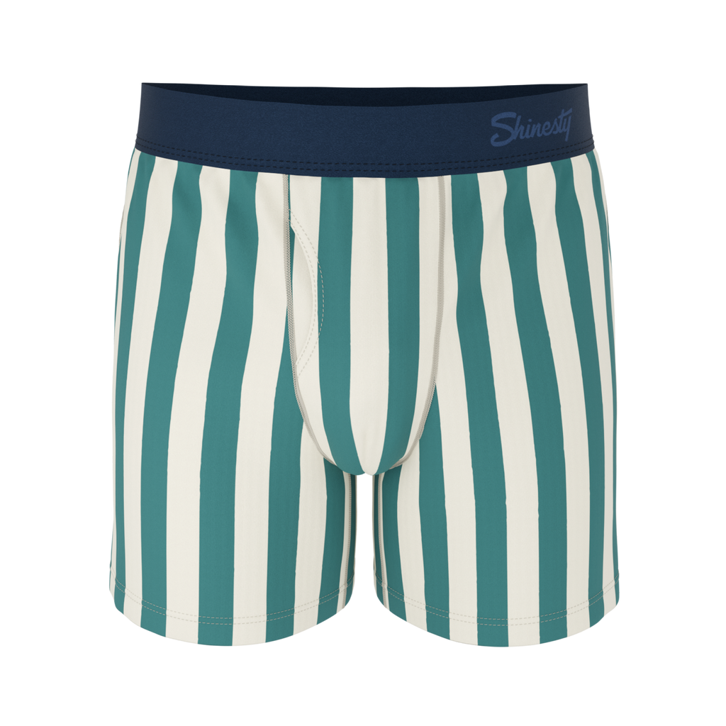 The Nantucket | Green Dock Stripe Boxers - Shinesty