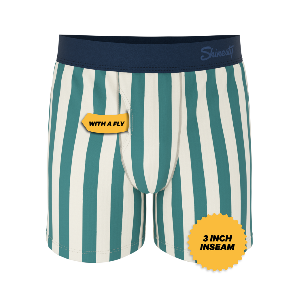 The Nantucket | Green Dock Stripe Boxers - Shinesty