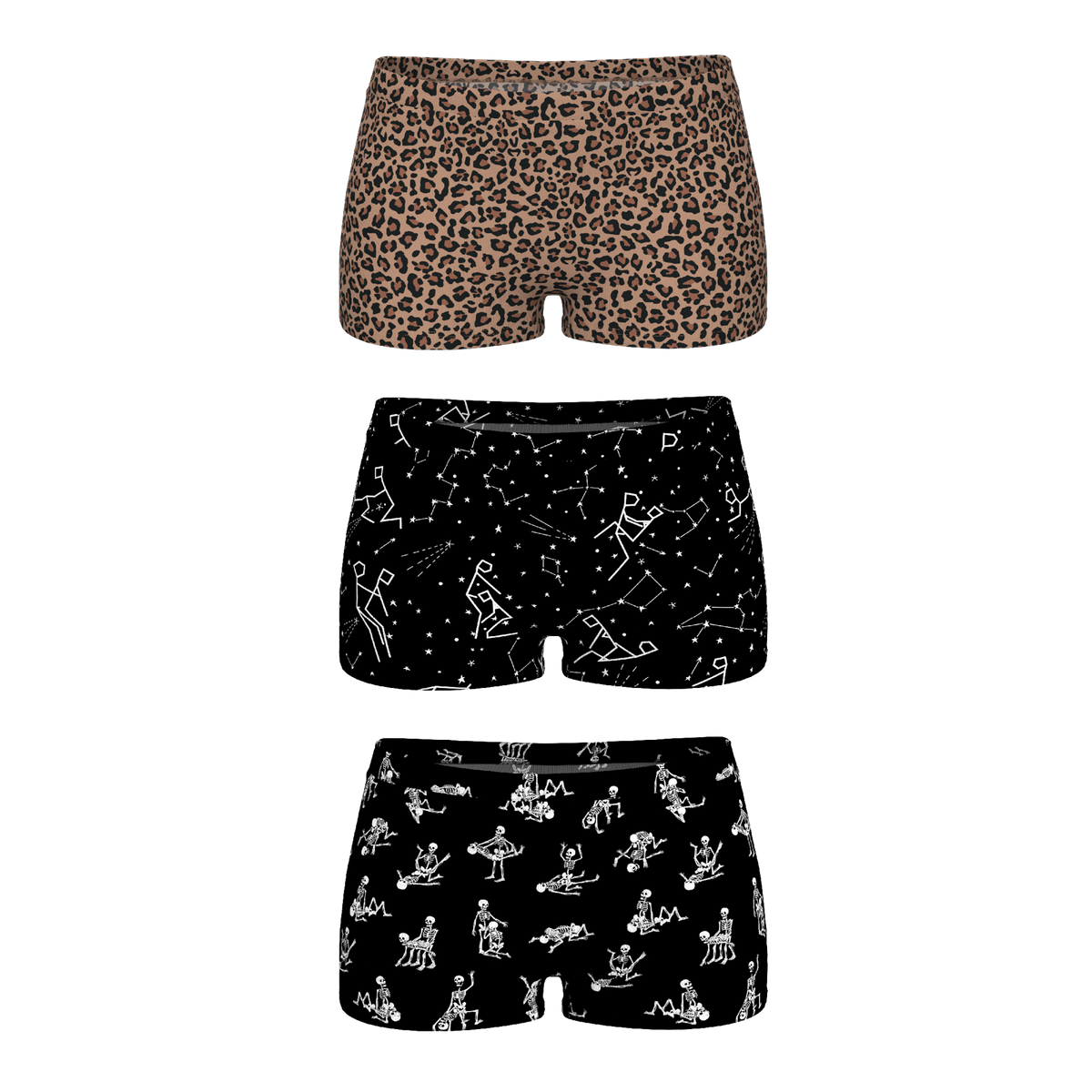 The Naughty Bests | Boyshort Underwear 3 Pack - Shinesty