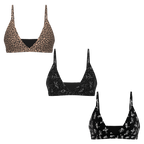 The Naughty Bests | Boob Hammock™ Triangle Bralette 3 Pack - Shinesty