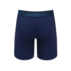 The Navy Jones | Tonal Navy Ball Hammock® Boxer - Long Leg - Shinesty