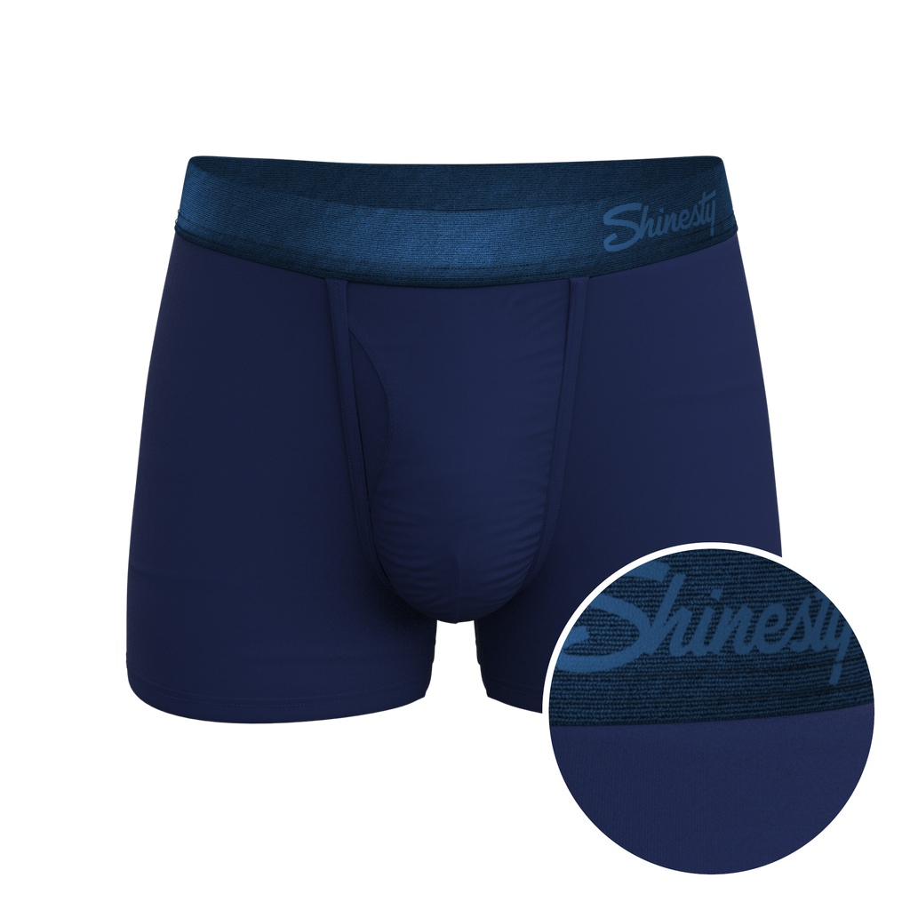 The Navy Jones | Tonal Navy Ball Hammock® Pouch Trunks Underwear - Shinesty