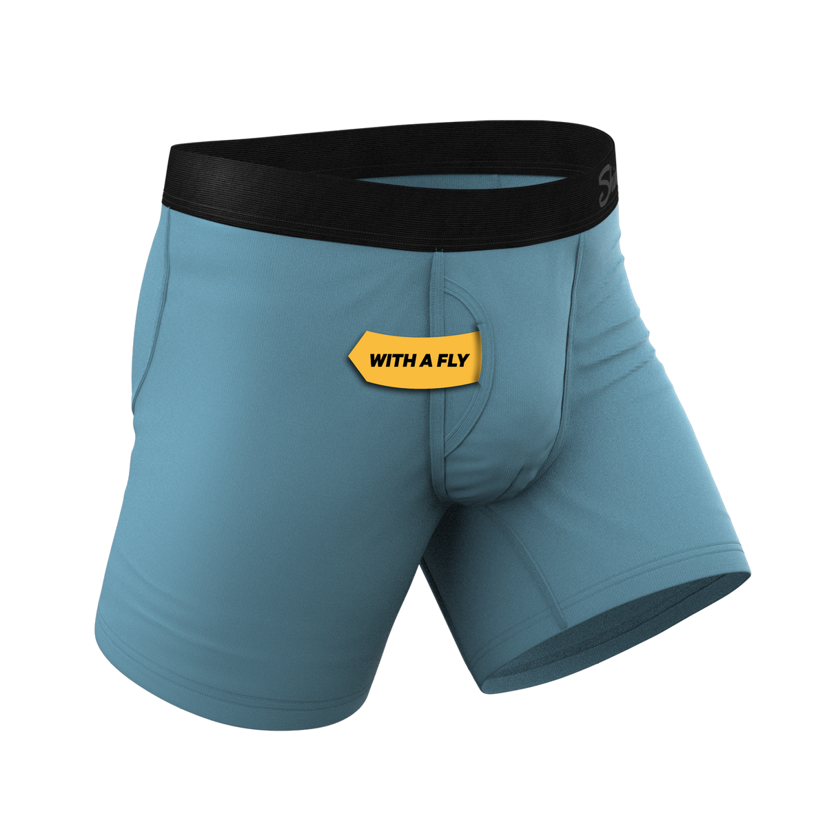 The Neptune | Slate Blue Ball Hammock® Pouch Underwear With Fly - Shinesty