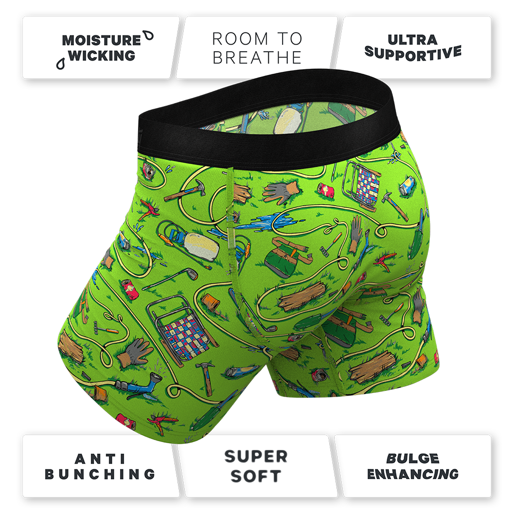 The Nice Piece Of Grass | Gardening Hose Ball Hammock® Pouch Underwear With Fly - Shinesty