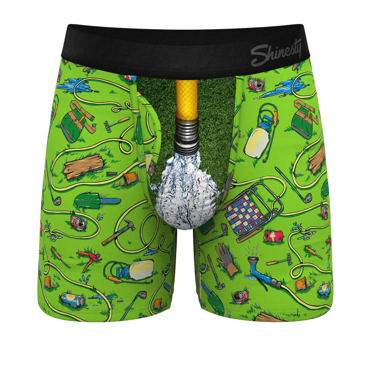 The Nice Piece Of Grass | Gardening Hose Ball Hammock® Pouch Underwear With Fly - Shinesty