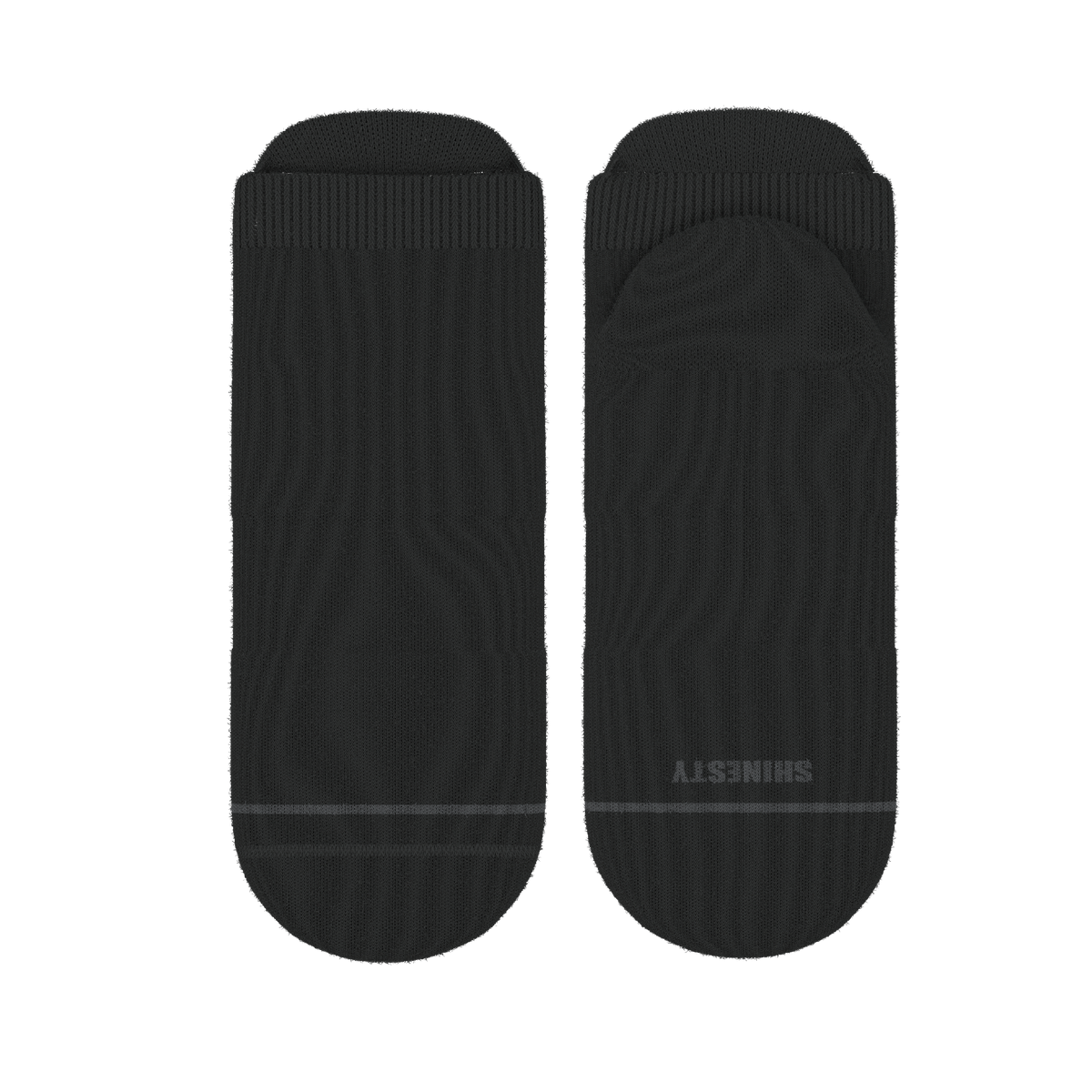 The Night Op | Plain Black Heel Hammock™ Ankle Socks - Shinesty