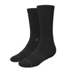 The Night Op | Plain Black Heel Hammock™ Crew Socks - Shinesty