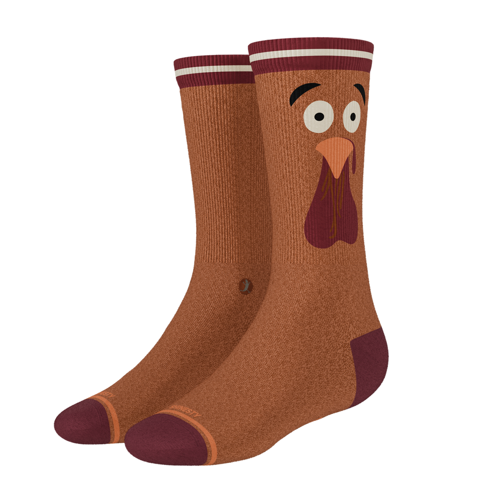 The No Leftovers | Thanksgiving Turkey Heel Hammock™ Crew Socks - Shinesty
